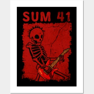 vintage skull sum 41 Posters and Art